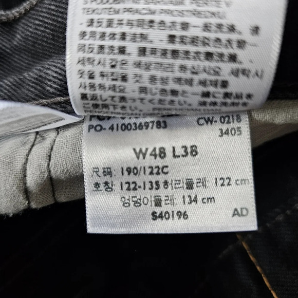 Levi's 550 Faded Black Relaxed Fit straight Leg Jeans Size Men's 46x32 - Picture 13 of 14